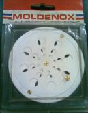 Grelha branca com dourado 10x10 redonda Moldenox